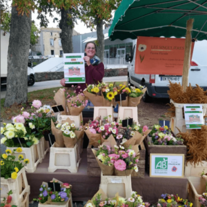 Fleurs bio marché Vendée, pays de la loire